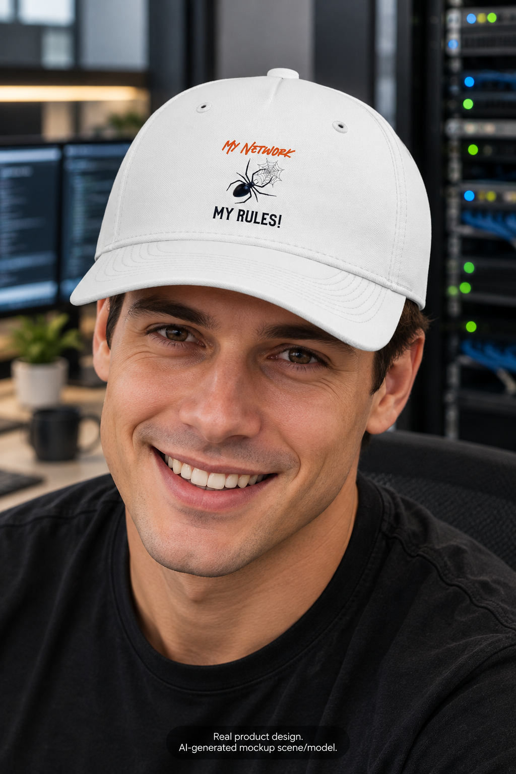 Network Engineer My Network My Rules Spider Baseball Hat